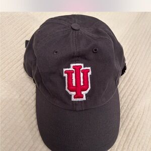 Indiana University Embroidered Logo Cap in Charcoal